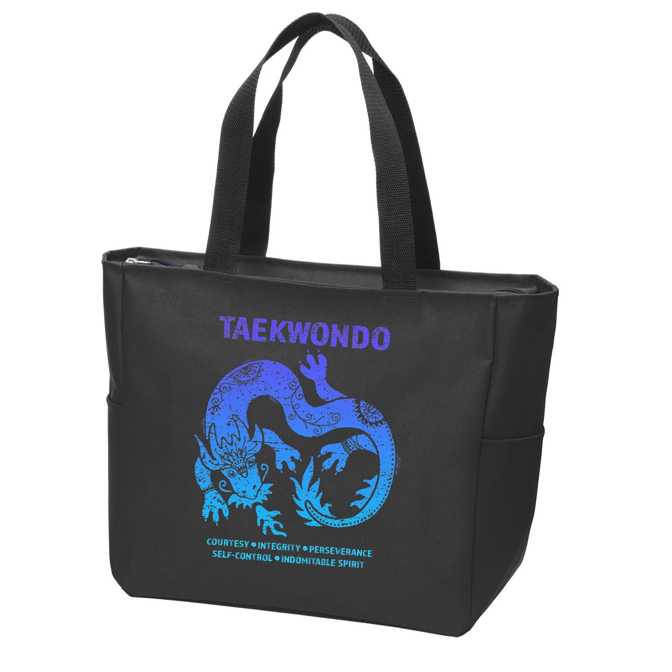 Taekwondo Tkd Tae Kwon Do Dragon Art Martial Arts Graphic Zip Tote Bag