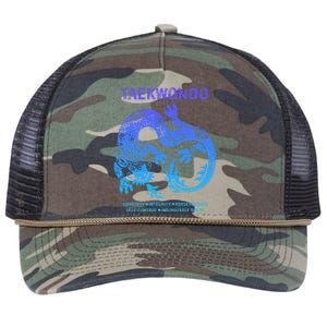 Taekwondo Tkd Tae Kwon Do Dragon Art Martial Arts Graphic Retro Rope Trucker Hat Cap