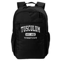 Tusculum Tennessee Tn Vintage Athletic Sports Design Daily Commute Backpack