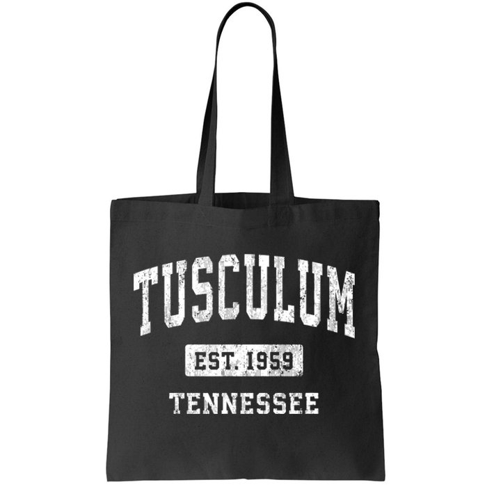 Tusculum Tennessee Tn Vintage Athletic Sports Design Tote Bag