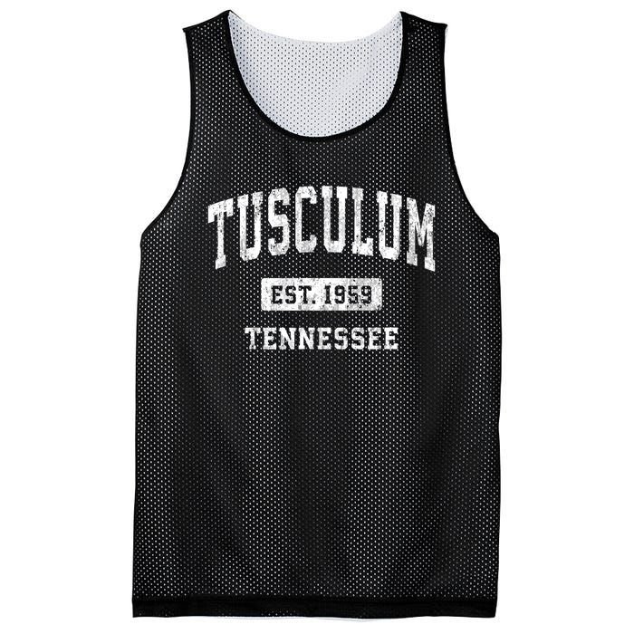 Tusculum Tennessee Tn Vintage Athletic Sports Design Mesh Reversible Basketball Jersey Tank