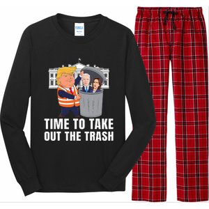 Time To Take Out The Trash Funny Trump Long Sleeve Pajama Set