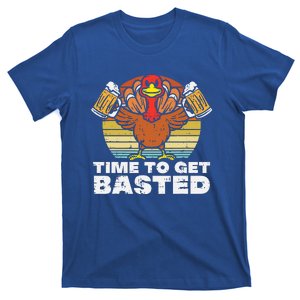 Turkey Time To Get Basted Retro Happy Thanksgiving T-Shirt