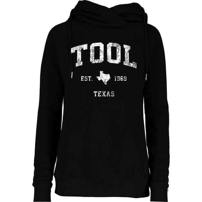 Tool Texas TX Vintage Athletic Sports Design Womens Funnel Neck Pullover Hood