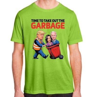 Time To Take Out The Garbage Funny Trump Anti Harris Biden Adult ChromaSoft Performance T-Shirt