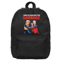 Time To Take Out The Garbage Funny Trump Anti Harris Biden 16 in Basic Backpack
