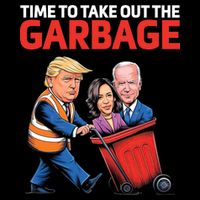 Time To Take Out The Garbage Funny Trump Anti Harris Biden 16 in Basic Backpack