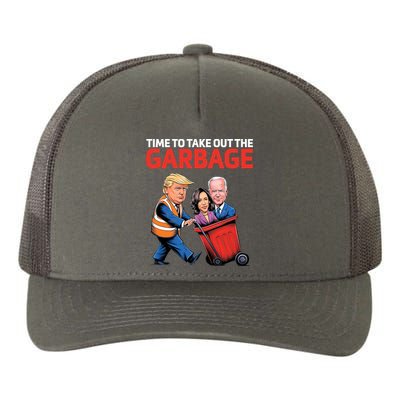 Time To Take Out The Garbage Funny Trump Anti Harris Biden Yupoong Adult 5-Panel Trucker Hat