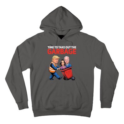 Time To Take Out The Garbage Funny Trump Anti Harris Biden Hoodie