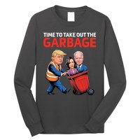 Time To Take Out The Garbage Funny Trump Anti Harris Biden Long Sleeve Shirt