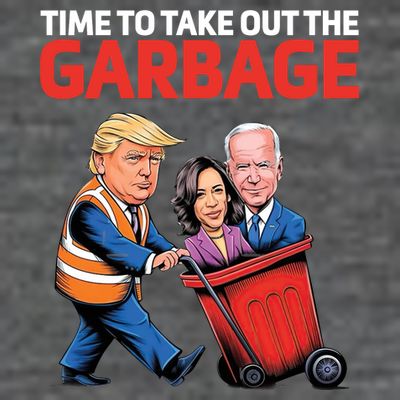 Time To Take Out The Garbage Funny Trump Anti Harris Biden T-Shirt