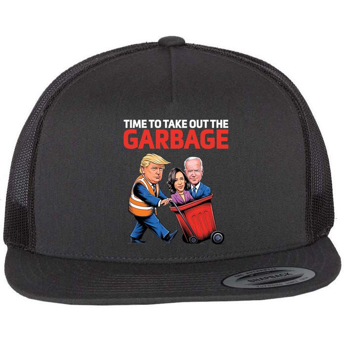 Time To Take Out The Garbage Funny Trump Anti Harris Biden Flatbill Hat