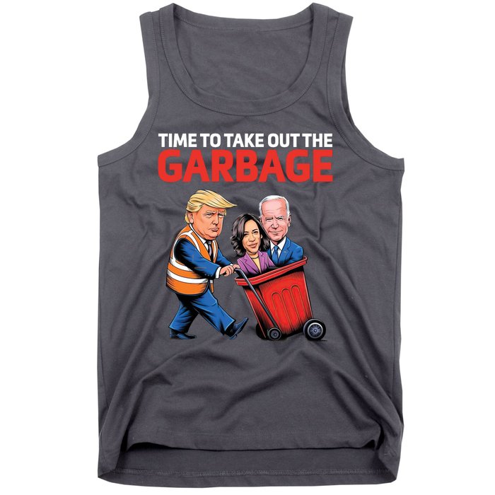 Time To Take Out The Garbage Funny Trump Anti Harris Biden Tank Top