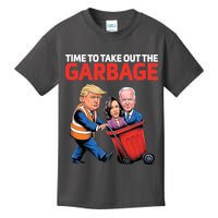 Time To Take Out The Garbage Funny Trump Anti Harris Biden Kids T-Shirt