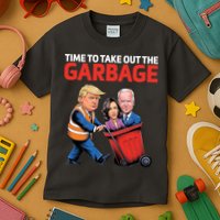 Time To Take Out The Garbage Funny Trump Anti Harris Biden Kids T-Shirt