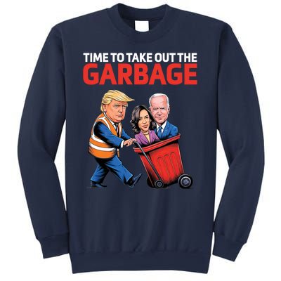 Time To Take Out The Garbage Funny Trump Anti Harris Biden Sweatshirt