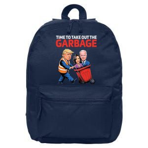 Time To Take Out The Garbage Funny Trump Anti Harris Biden 16 in Basic Backpack