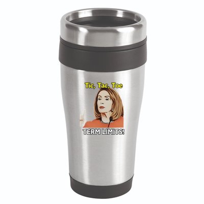 Tic Tac Toe Term Limits Heavyweight 16oz Travel Tumbler