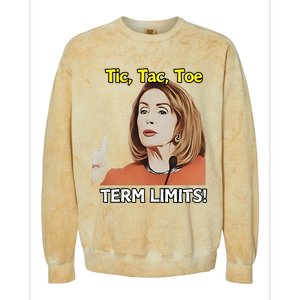 Tic Tac Toe Term Limits Heavyweight Colorblast Crewneck Sweatshirt