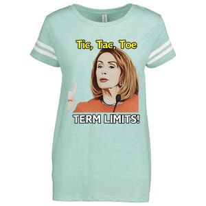 Tic Tac Toe Term Limits Heavyweight Enza Ladies Jersey Football T-Shirt