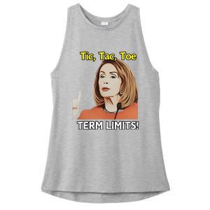 Tic Tac Toe Term Limits Heavyweight Ladies PosiCharge Tri-Blend Wicking Tank