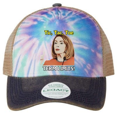 Tic Tac Toe Term Limits Heavyweight Legacy Tie Dye Trucker Hat