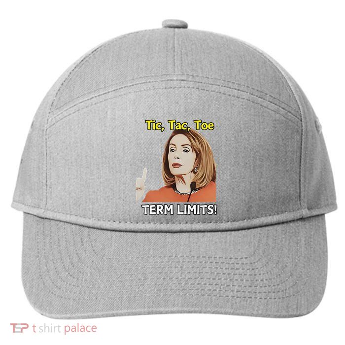 Tic Tac Toe Term Limits Heavyweight 7-Panel Snapback Hat