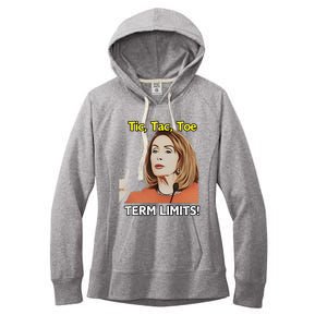 Tic Tac Toe Term Limits Heavyweight Women's Fleece Hoodie