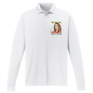 Tic Tac Toe Term Limits Heavyweight Performance Long Sleeve Polo