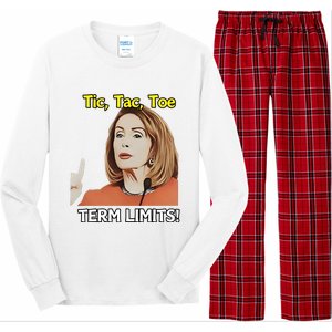 Tic Tac Toe Term Limits Heavyweight Long Sleeve Pajama Set