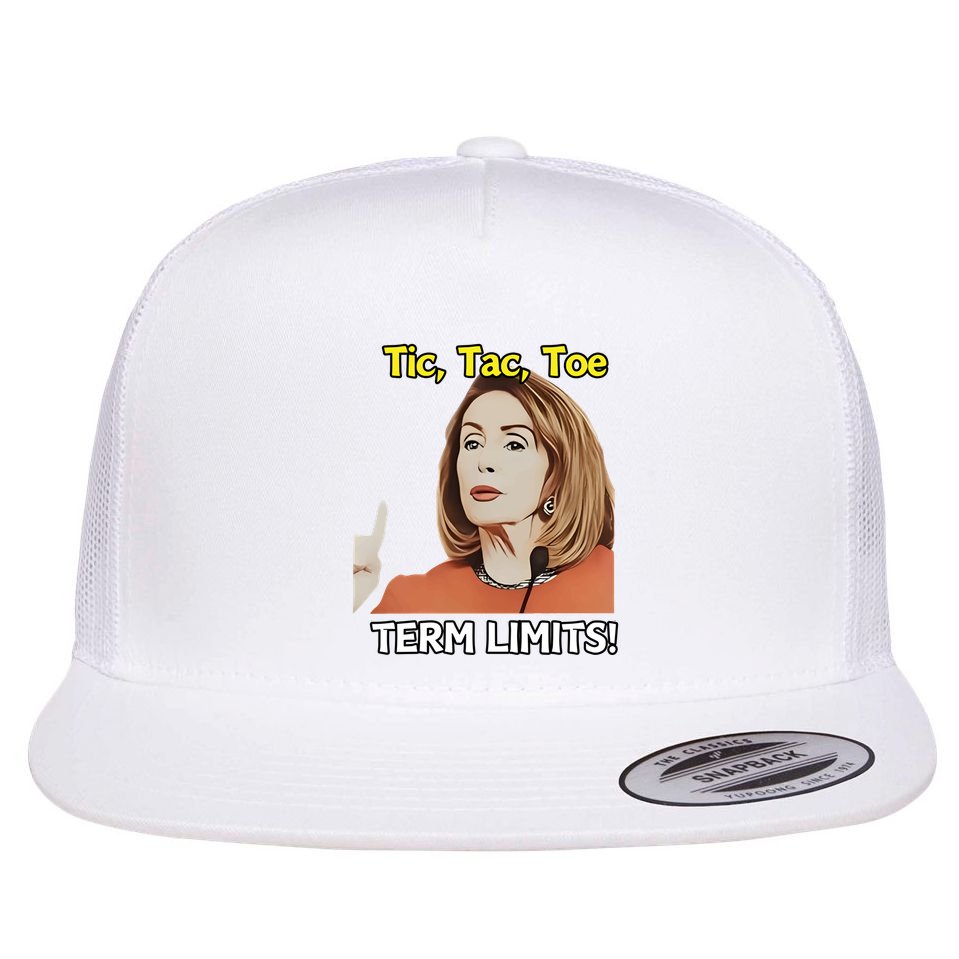 Tic Tac Toe Term Limits Heavyweight Flat Bill Trucker Hat