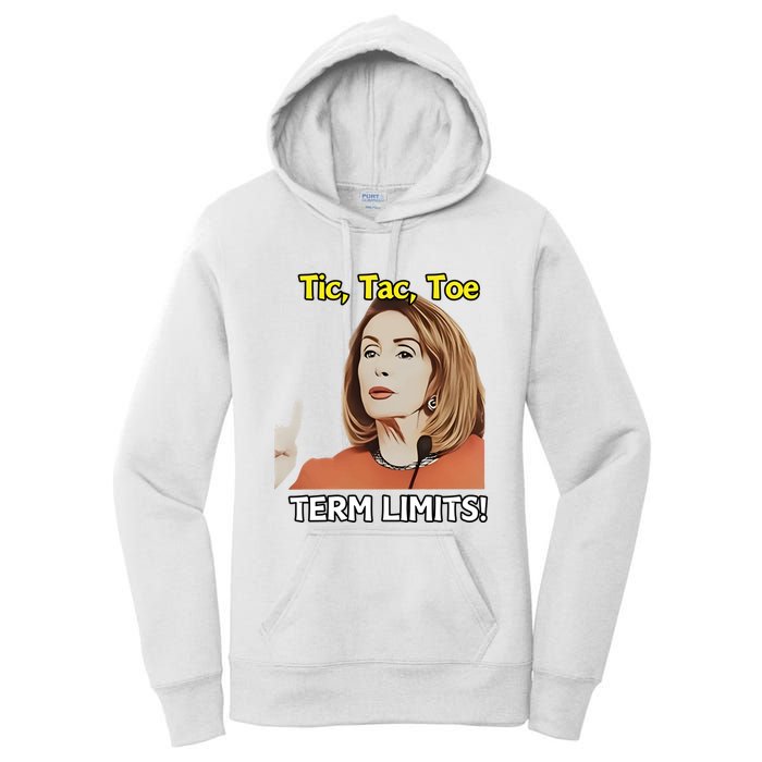 Tic Tac Toe Term Limits Heavyweight Women's Pullover Hoodie