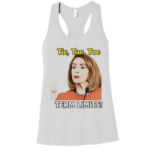 Tic Tac Toe Term Limits Heavyweight Women's Racerback Tank