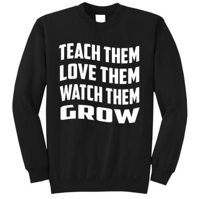 Teacher Teach Them Love Them Watch Them Grow Cute Gift Sweatshirt