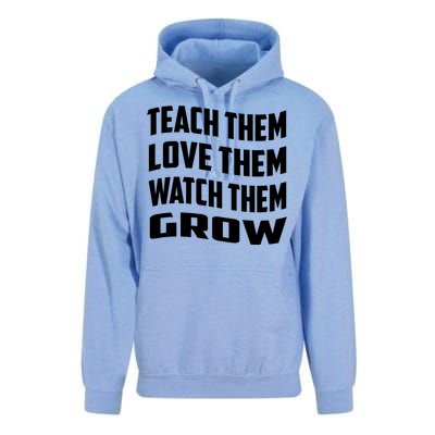 Teacher Teach Them Love Them Watch Them Grow Cute Gift Unisex Surf Hoodie