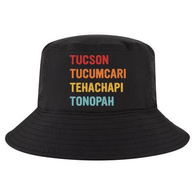 Tucson Tucumcari Tehachapi Tonopah Retro Americana Travel Cool Comfort Performance Bucket Hat