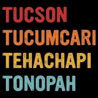 Tucson Tucumcari Tehachapi Tonopah Retro Americana Travel Drawstring Bag