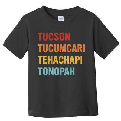 Tucson Tucumcari Tehachapi Tonopah Retro Americana Travel Toddler T-Shirt