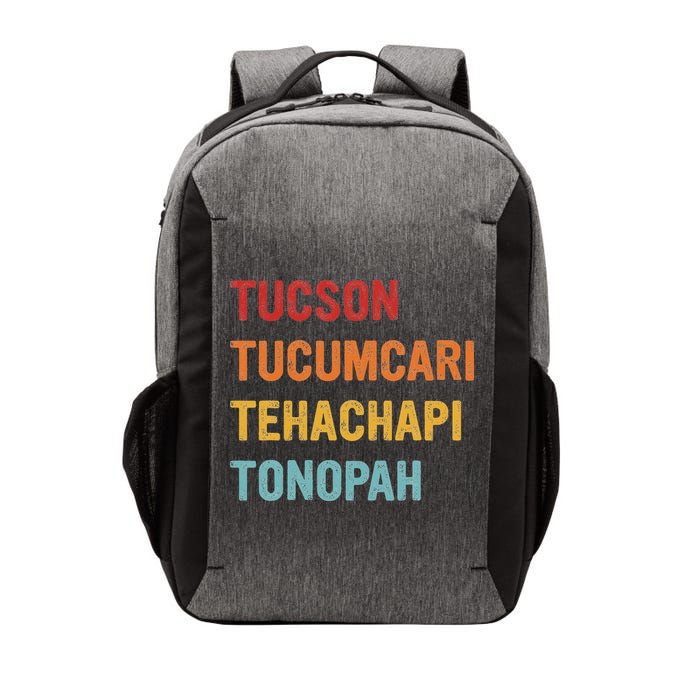 Tucson Tucumcari Tehachapi Tonopah Retro Americana Travel Vector Backpack