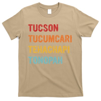 Tucson Tucumcari Tehachapi Tonopah Retro Americana Travel T-Shirt