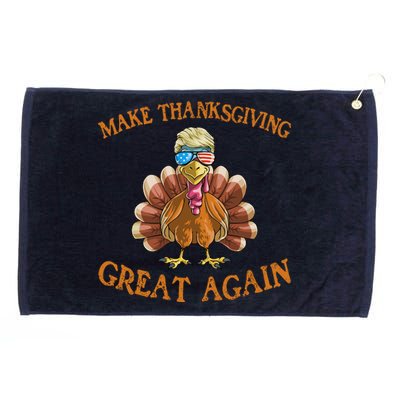 Thanksgiving Turkey Trump Make Thanksgiving Great Again Grommeted Golf Towel