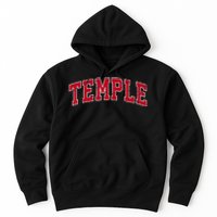 Temple Texas TX Vintage Sports Design Red Design Hoodie