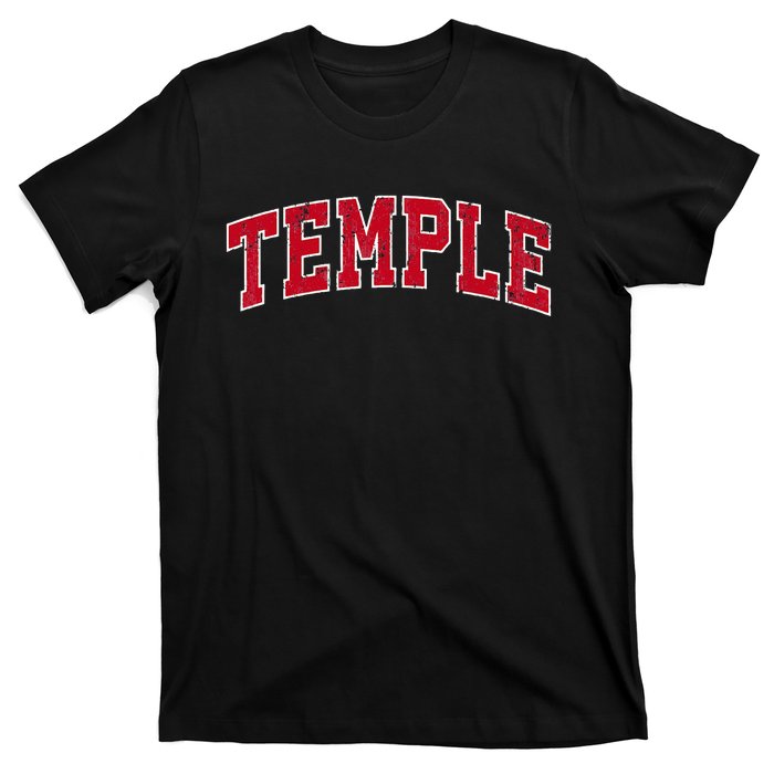 Temple Texas TX Vintage Sports Design Red Design T-Shirt