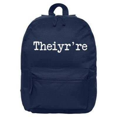 Theiyr&X27;Re Their There They&X27;Re Grammer Typo 16 in Basic Backpack