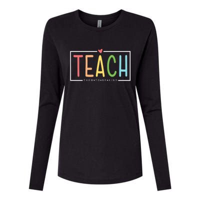 Teach Them To Be Kind Womens Cotton Relaxed Long Sleeve T-Shirt