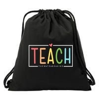 Teach Them To Be Kind Drawstring Bag