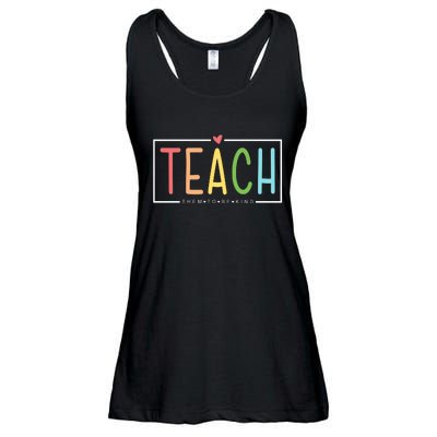 Teach Them To Be Kind Ladies Essential Flowy Tank