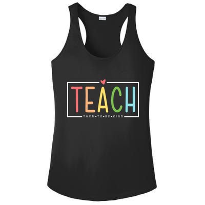 Teach Them To Be Kind Ladies PosiCharge Competitor Racerback Tank