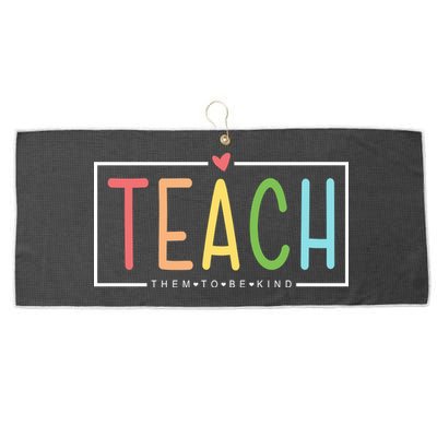 Teach Them To Be Kind Large Microfiber Waffle Golf Towel