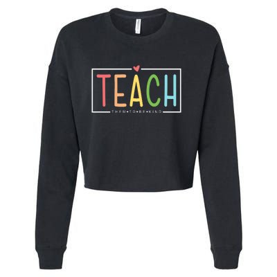 Teach Them To Be Kind Cropped Pullover Crew